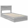 vidaXL Opslag bed met lade Grijs Sonoma 100 x 200 cm Bewerkt hout