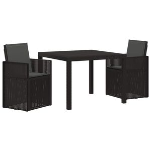 vidaXL Tuin eettafelset 3 st Antracietkleurig PP