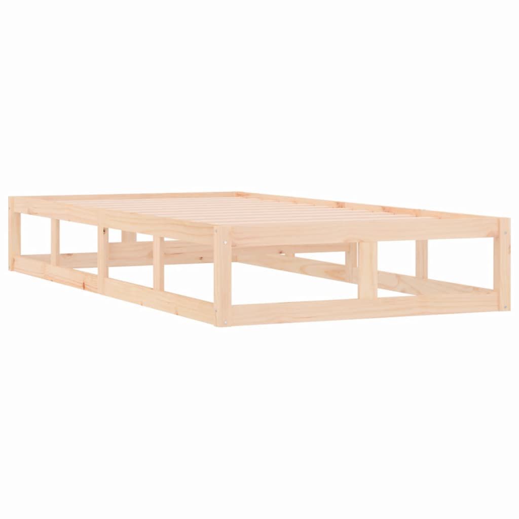 vidaXL Bedframe massief hout 75x190 cm