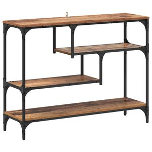 vidaXL Wandtafel Oudhout 100 x 30 x 75 cm Bewerkt hout