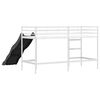 vidaXL Kinder loft bedframe met glijbaan Wit en Antraciet 100 x 190 cm