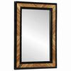 vidaXL Wandspiegel Zwart en Bruin 70 x 2 x 70 cm Massief Acaciahout