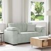 vidaXL Loveseat bank 160x77x82 cm fluweel lichtgrijs