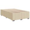 vidaXL Boxspring met matras stof cr&egrave;mekleurig 120x200 cm
