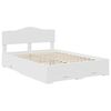 vidaXL Bedframe met hoofdeinde met lade Wit 160 x 200 cm Bewerkt hout