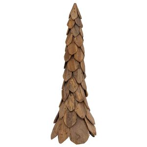 vidaXL Kerstboom met standaard Bruin 111 cm Massief teakhout