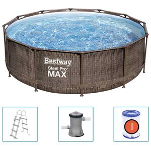 Bestway Steel Pro MAX Zwembadset Deluxe Series rond 366x100 cm