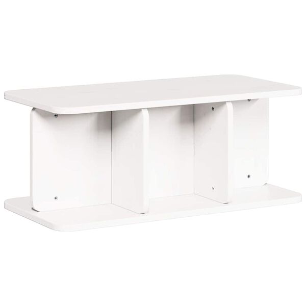vidaXL Salontafel Wit 80 x 39,5 x 33,5 cm Massief grenenhout