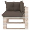 vidaXL 5-delige Loungeset met kussens pallet grenenhout