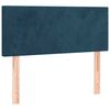 vidaXL Boxspring met matras en LED fluweel donkerblauw 90x190 cm