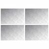 vidaXL Trapmatten 4 st 60 x 40 cm Zilver Aluminium Rechthoekig