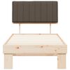 vidaXL Bedframe met Gevoerd Hoofdgedeelte Taupe 90 x 200 cm