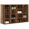 vidaXL Schoenenkast met plank Oudhout 103 x 30 x 67 cm Bewerkt hout