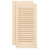 vidaXL Kastdeuren met lamellen 2 st 61,5x29,5 cm massief grenenhout