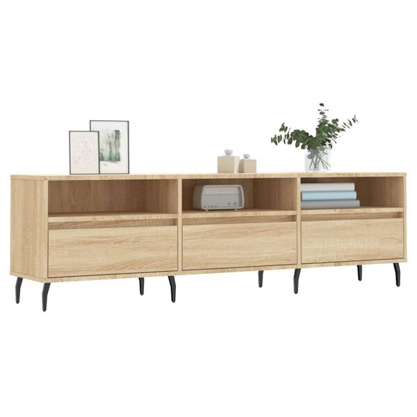 vidaXL Tv-meubel 150x30x44,5 cm bewerkt hout sonoma eikenkleurig