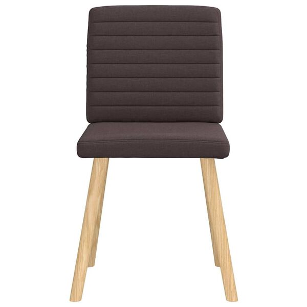 vidaXL Eetkamerstoelen 6 st stof donkerbruin
