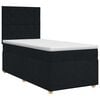 vidaXL Boxspringbed met matras met hoofdeinde Zwart 100 x 200 cm Stof