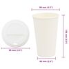 vidaXL Papieren koffiekopjes met deksel 1000 st 16oz 400 ml