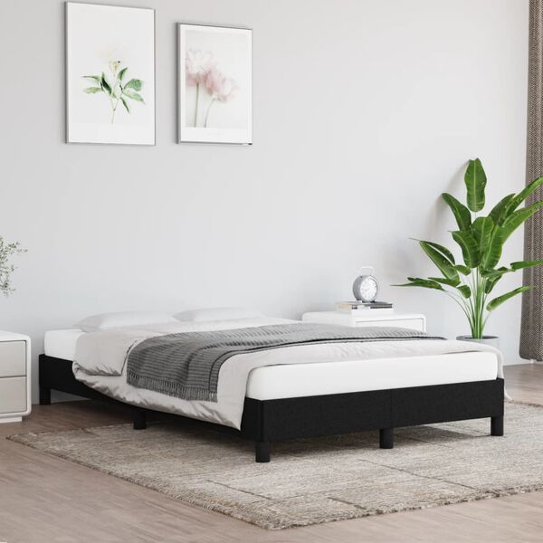 vidaXL Bedframe zonder matras 120x190 cm stof zwart