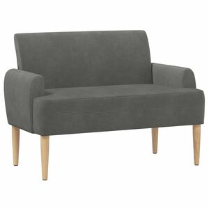 vidaXL Loungebank met knopencomfort Donkergrijs 116 x 67 x 81 cm