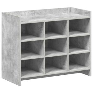 vidaXL Schoenenkast Betongrijs 85 x 39,5 x 70 cm Bewerkt hout