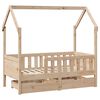 vidaXL Kinderbedframe met lades 80x170 cm massief grenenhout