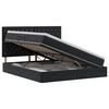 vidaXL Opslag bed met matras met hoofdeinde Zwart 180 x 200 cm Fluweel