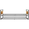 vidaXL Bedframe uitschuifbaar metaal zwart 90x200 cm