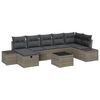 vidaXL Tuin Sofa Set met kussen 8 pcs Grijs poly rattan