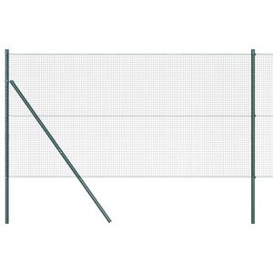 vidaXL gelast draadhek met grondbevestiging 50 x 1,4 m Groen Mesh