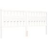 vidaXL Bedframe met hoofdbord massief hout wit 200x200 cm