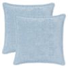 vidaXL Kussensloop 2 st HOUTEN Lichtblauw 40 x 40 cm Nep Konijnenbont