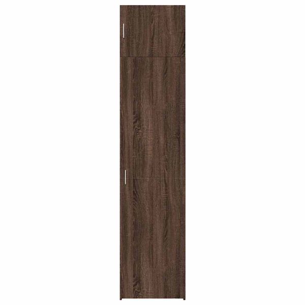 vidaXL Opbergkast smal 50x42,5x225 cm bewerkt hout bruin eikenkleur