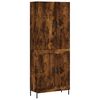 vidaXL Hoge kast 69,5x34x180 cm bewerkt hout gerookt eikenkleurig