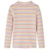 vidaXL Kindershirt met lange mouwen 92 gestreept ecru
