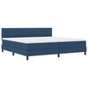 vidaXL Boxspringbed met hoofdeinde Blauw 200 x 200 cm Stof