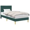 vidaXL Bedframe met hoofdeinde Donkergroen 90 x 200 cm Stof