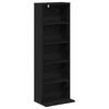 vidaXL CD Kast Zwart eiken 33 x 23,5 x 97,5 cm Bewerkt hout