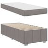 vidaXL Bedframe met matras Taupe 120 x 190 cm Stof