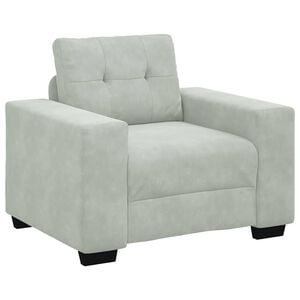 vidaXL Fauteuil 100x78x80 cm fluweel lichtgrijs