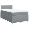 vidaXL Boxspring met matras stof lichtgrijs 120x190 cm