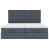 vidaXL Ottoman bed met matrassen en LED's 160x200cm fluweel