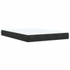 vidaXL Boxspring met matras fluweel zwart 160x200 cm