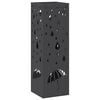 vidaXL Regen paraplu standaard Zwart 15,5 x 15,5 x 49 cm Staal
