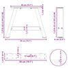 vidaXL Salontafelpoten 2 st A-vormig 50x(30-31) cm staal antraciet