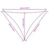 vidaXL Zonnescherm driehoekig 3,5x3,5x4,9 m oxford stof taupe