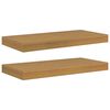 vidaXL Wandplank 2 st Beige 50 x 23,5 x 3,8 cm Bewerkt hout