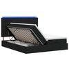 vidaXL LED Opslagbed met Matras Zwart 200 x 200 cm Stof