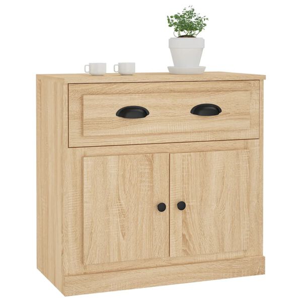 vidaXL Dressoir 70x35,5x67,5 cm bewerkt hout sonoma eikenkleurig