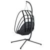 vidaXL Hangende Egg Chair met standaard antraciet staal
